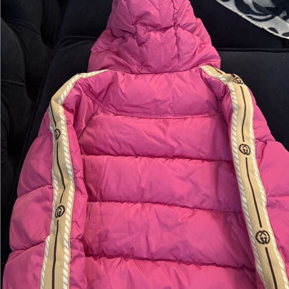 Brand new Gucci Baby zip Down Jacket With Interlocking G In Pink size 3 - Picture 8 of 9